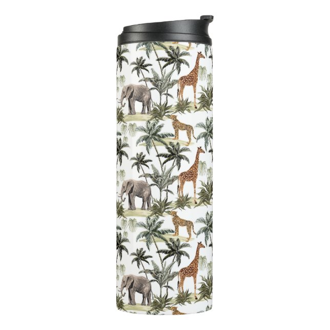 Termo Vida silvestre y palmeras Tumbler térmico (Rotado hacia la izquierda)