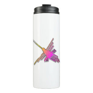 Termo Videojuego retro de 8 bits Nazca Lines Hummingbird