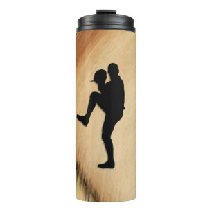 Termo Videojugador de béisbol antiguo Pitcher Windup