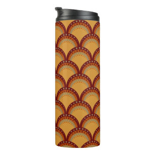 Termo Vieiras con puntos, borgoña, óxido, albaricoque, T