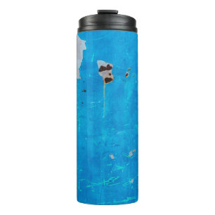 Termo Viejas puertas de hierro azul fondo oxidado de tex