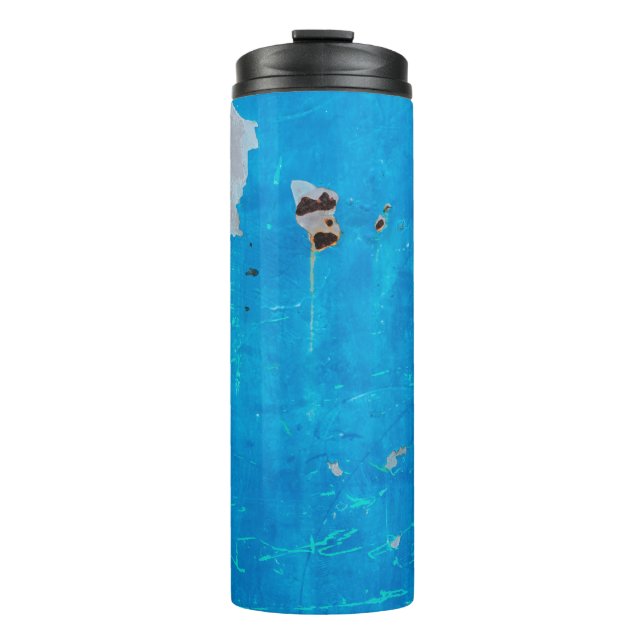 Termo Viejas puertas de hierro azul fondo oxidado de tex (Anverso)