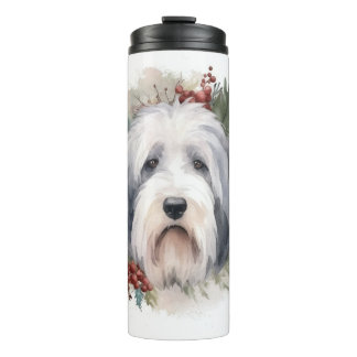 Termo Viejos Navidades de Sheepdog ingleses escriben pre