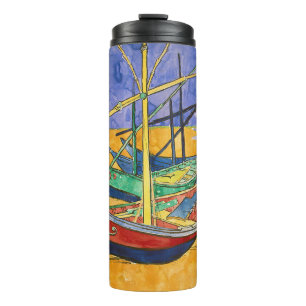 Termo Vincent van Gogh - Barcos de Pesca en la Playa