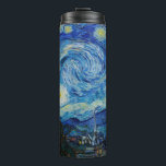 Termo Vincent Van Gogh es la noche estrellada<br><div class="desc">Sumérjase en la fascinante belleza de The Starry Night de Vincent Van Gogh con esta reproducción de arte de alta calidad. Poseer una historia de arte y dejar que la brillantez de la obra maestra de Van Gogh ilumine tu entorno.</div>