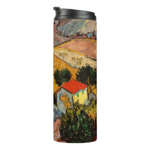 Termo Vincent van Gogh - Paisaje, Casa y Labrador
