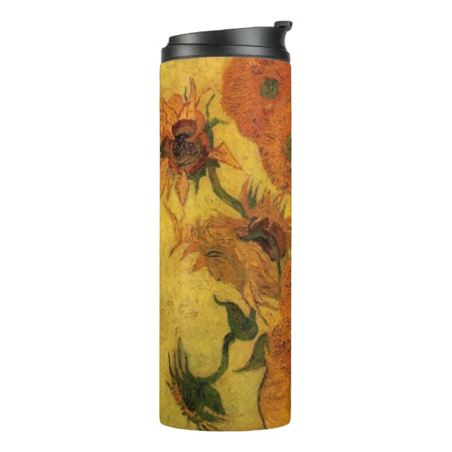 Termo Vincent van Gogh Still Life Vase w 15 Sunflowers (Rotado hacia la izquierda)