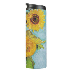 Termo Vincent Van Gogh - Tres Girasoles en un Jarrón