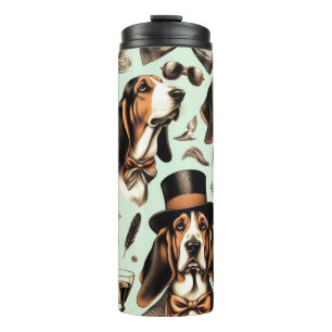Termo Vintage Basset Hound Seamless