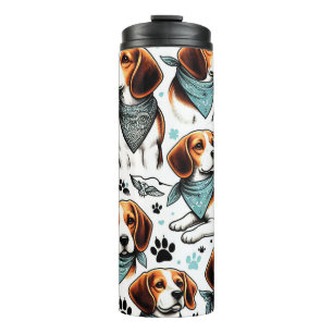Termo Vintage Beagle Puppy Seamless