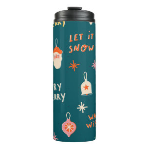 Termo Vintage Christmas 2020: Patrón ornamental