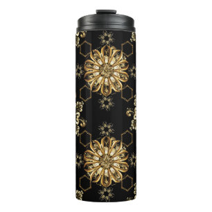 Termo Vintage clásico: Golden Oriental Seamless.