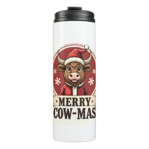 Termo Vintage Cow-Mas Alegre Vaca de las Highlands Navid