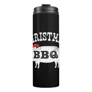 Termo Vintage de barbacoa en mal estado de Santa Hat Por