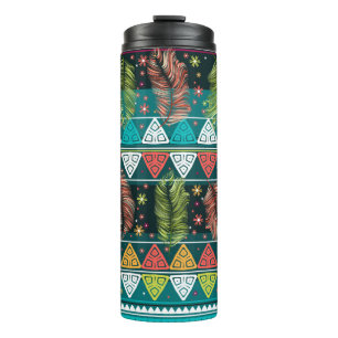 Termo vintage floral étnico sin fisuras en doodle s