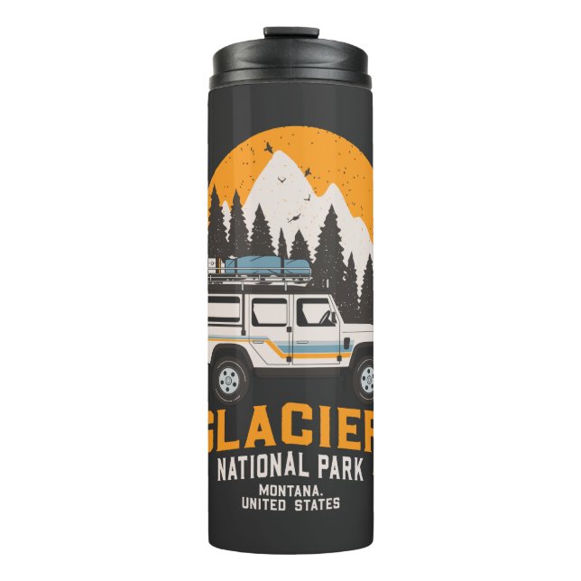 Termo Vintage Glacier National Park Road Trip Montana (Anverso)