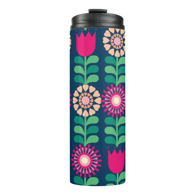 Termo vintage/ilustracion de fondo floral (Anverso)
