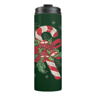 Termo Vintage Merry Christmas Candy Cane