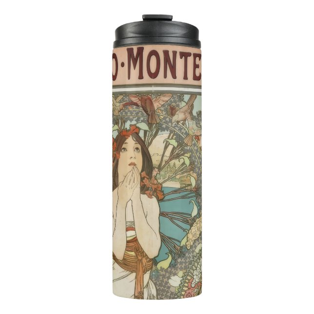 Termo Vintage Mont-Carlo Poster by Alphonse Mucha  (Anverso)