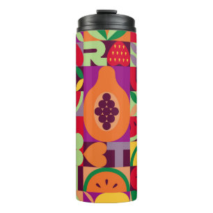 Termo Vintage retro fruit vintage seamless pattern. Abst