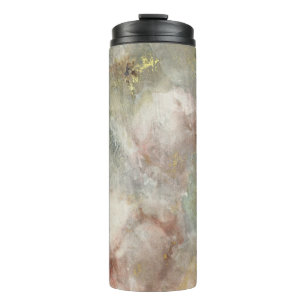 Termo Vintage Rosa Floral Con Acentos De Oro