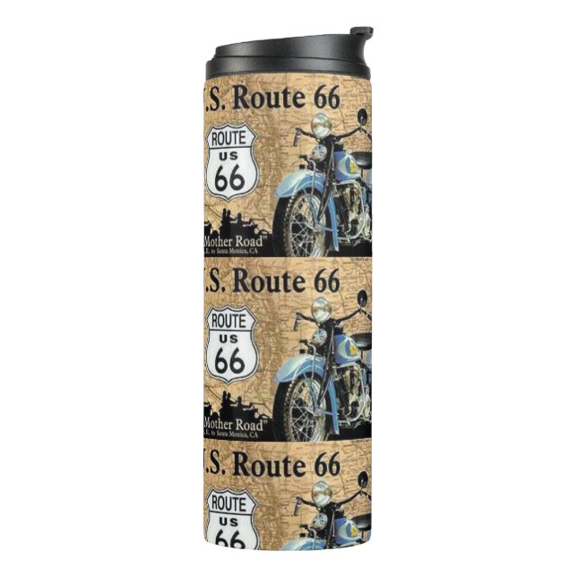 Termo "Vintage ROUTE Sixty Six" (Rotado hacia la izquierda)