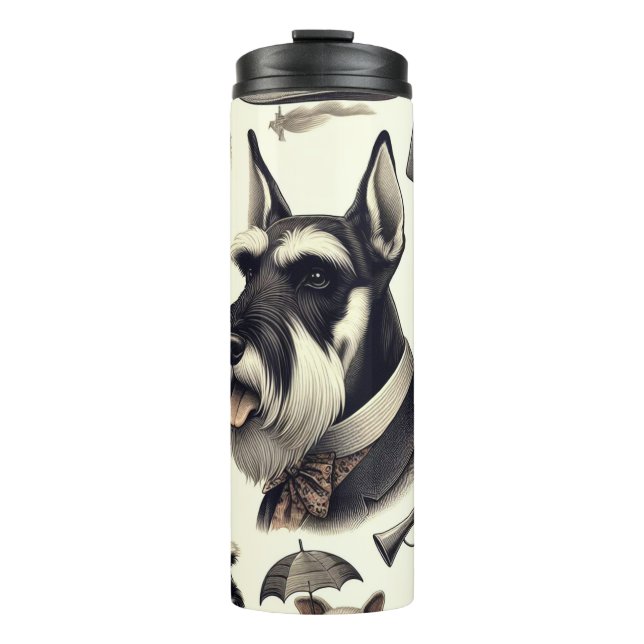 Termo Vintage Schnauzer Seamless (Anverso)