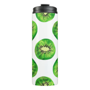 Termo vintage Seamless patrón kiwi ilustracion mano dr