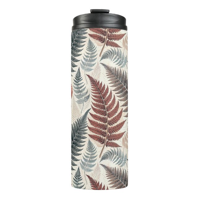 Termo Vintage-style botanical fern leaves (Anverso)