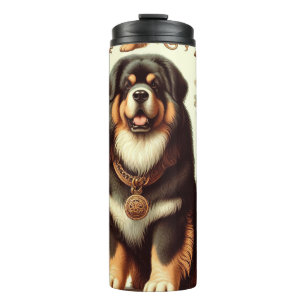 Termo Vintage Tibetan Mastiff Pintado sin Maravilla