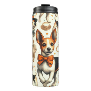 Termo Vintage Toy Fox Terrier Seamless