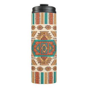Termo Vintage tribal: Patrón étnico sin foco