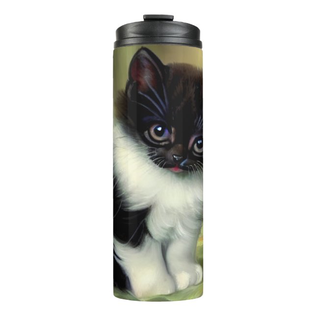 Termo Vintage Tuxedo Kitten Ilustracion (Anverso)