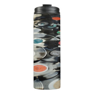 Termo Vinyl retro plástico negro antiguo