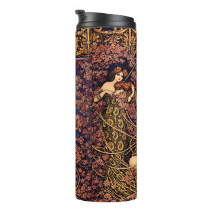Termo Violinista Art Nouveau entre flores – Floral Vinta