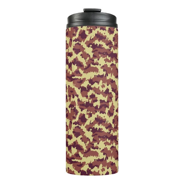 Termo Vive Camo Doodle Retro Negro y Rojo Sin Marea (Anverso)
