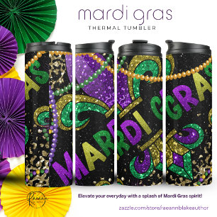 Termo Vívido Tazón Térmico de Mardi-Gras