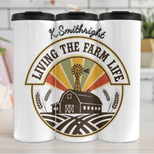 Termo Viviendo la vida agrícola