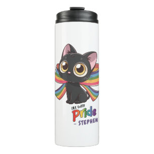 Termo Vivir con orgullo - Gato arcoiris Orgullo LGBTQ