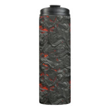 Volcán lava de los molten negro y rojo