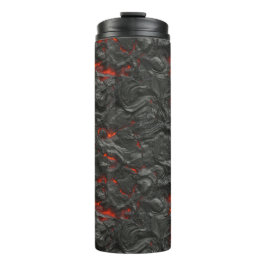 Termo Volcán lava de los molten negro y rojo