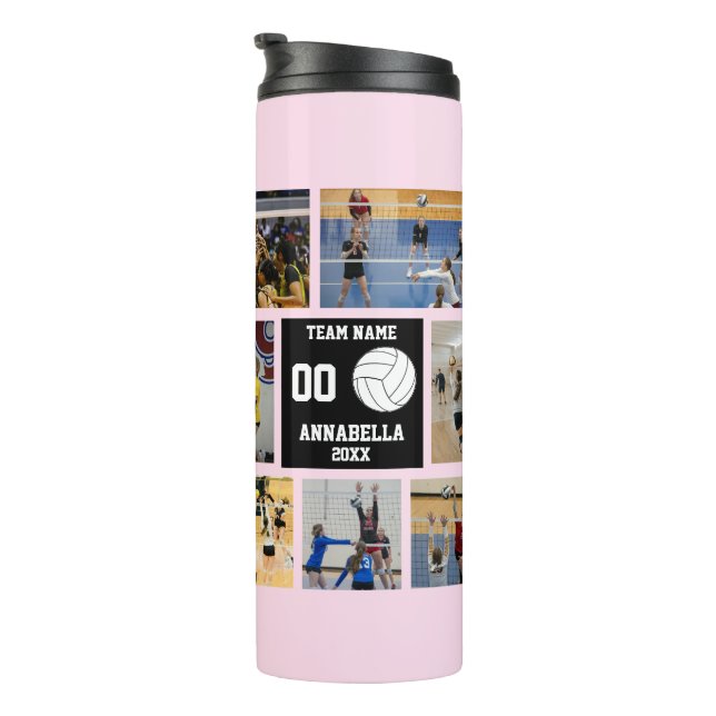 Termo Voleibol 7 Recolección de fotos Nombre del equipo  (Rotado hacia la derecha)