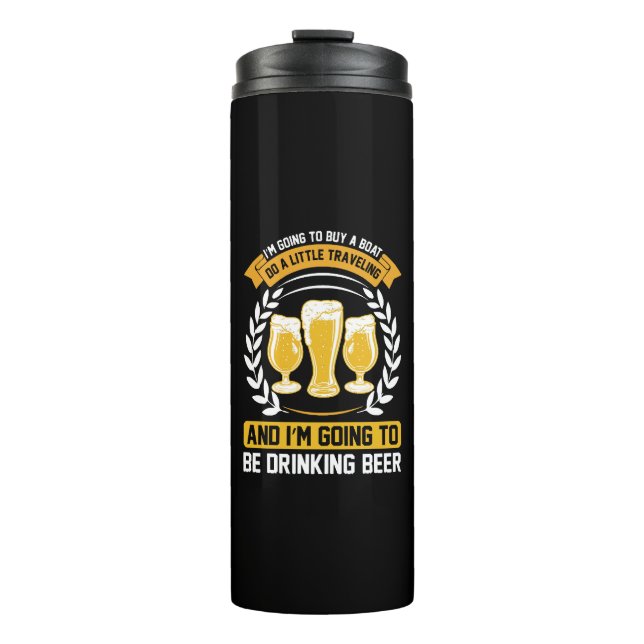Termo Voy a estar bebiendo cerveza (Anverso)