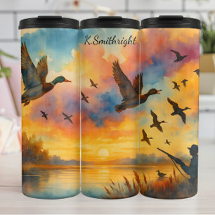 Termo Vuelo en el cielo de Duck Hunter Sunset
