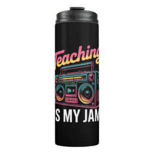 Termo Vuelta al cole Retro Enseñar es mi pasión 80s 