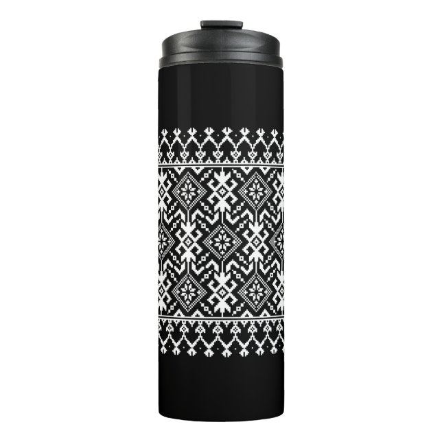 Termo Vyshyvanka ucraniana: fusión de ornamentos étnicos (Anverso)