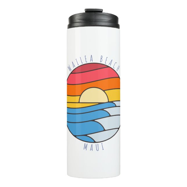 Termo Wailea Beach Maui Vintage Beach Sunset (Anverso)