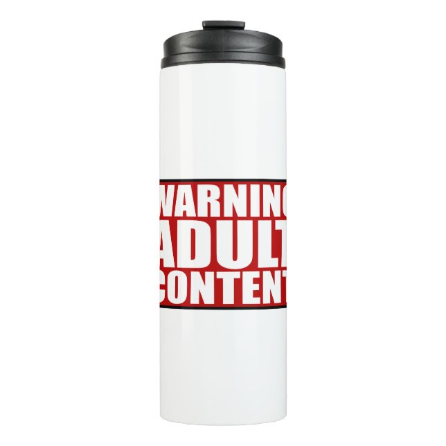 Termo Warning adult content filling sign red (Anverso)