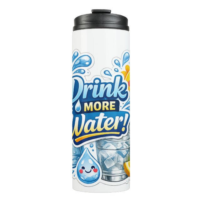 Termo Water bottle drink more water (Anverso)