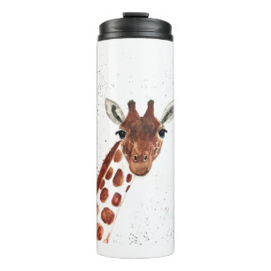 Termo Watercolor Cute Giraffe animal Safari Jungla